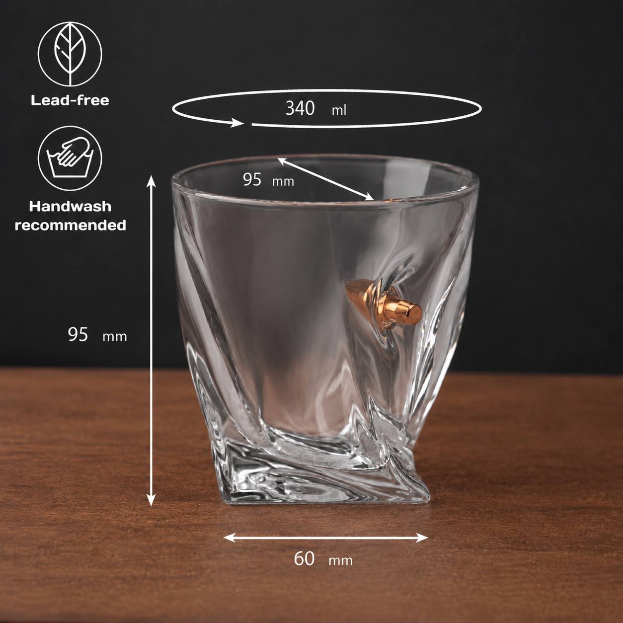 LEO Set 4 — crystal glasses (with a Bullet Insert) by VSKLO — additional product photo, photo 8, SKU 10668