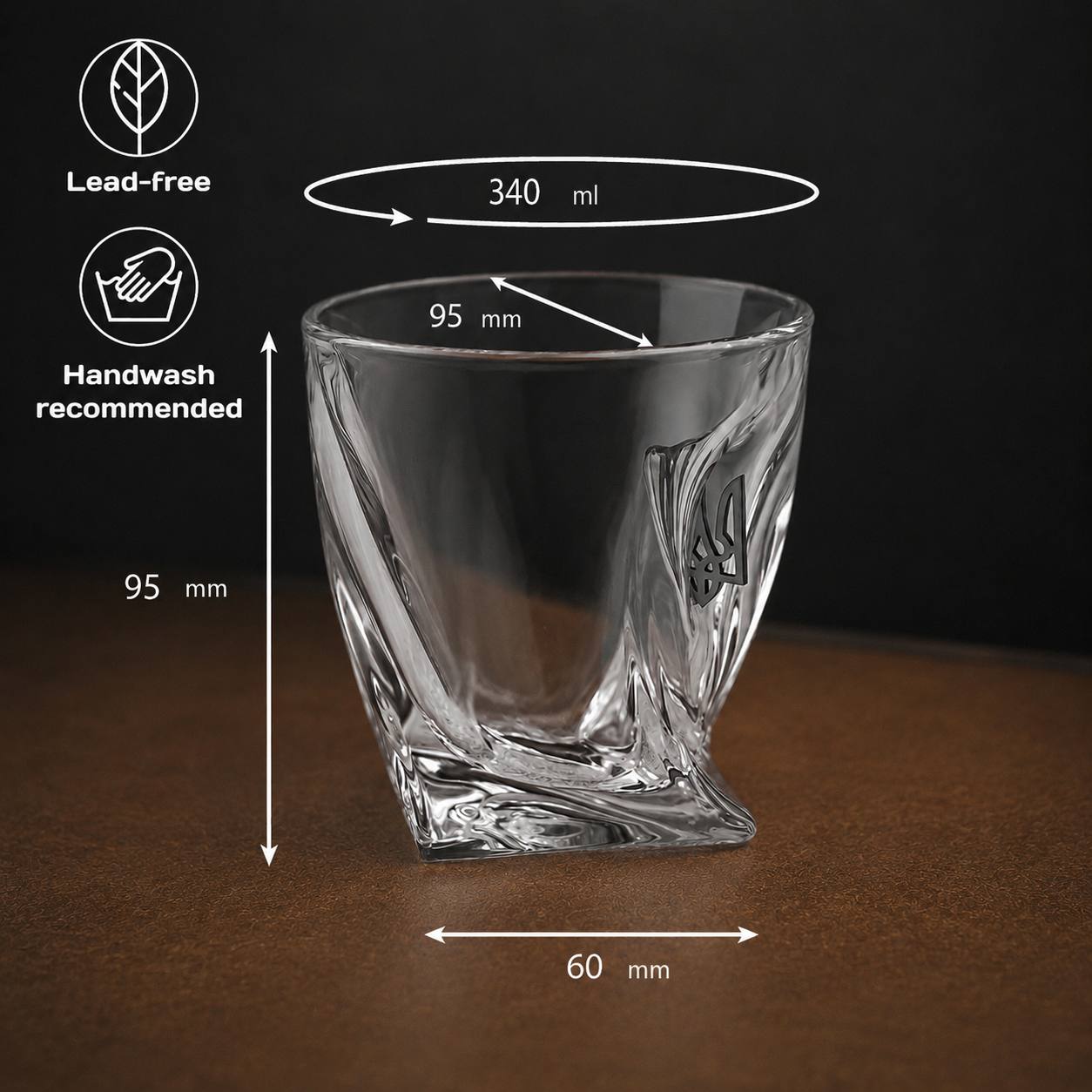 LEO Set 5 — crystal glasses (with Coat of Arms Inserts) by VSKLO — additional product photo, photo 9, SKU 10063