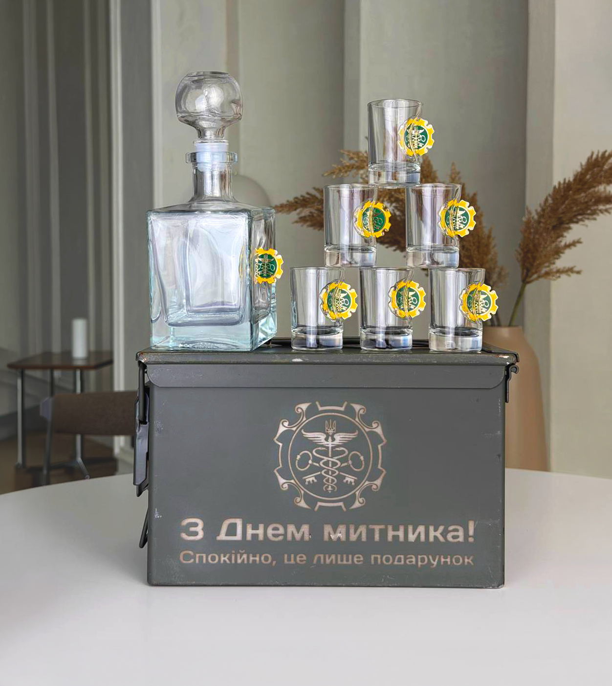Набір БК маленький (графин+чарки ДМСУ)