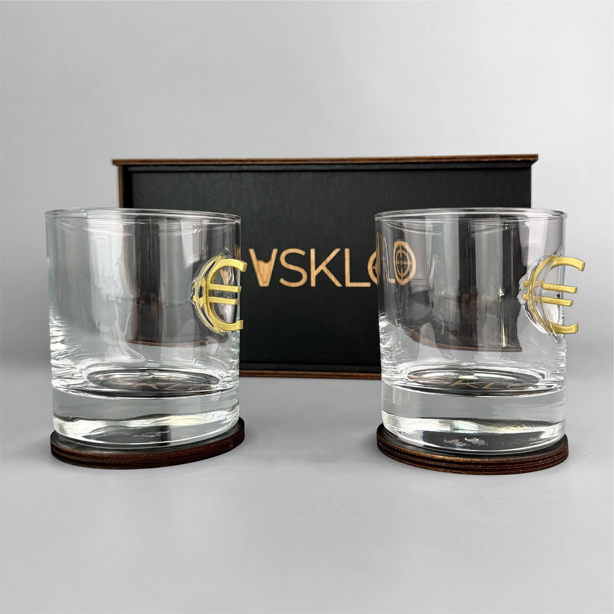 Набір на 2 склянки «Євро золотий» VSKLO — фото 4