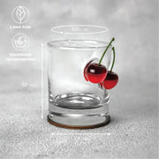 VSKLO cherry-design glass: dimensions