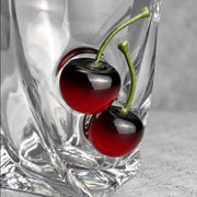 Kristall-Whiskyglas mit Kirsch-Einsatz — handgefertigtes Geschenk
